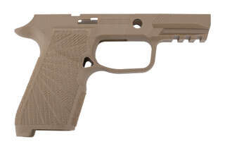 Wilson Combat P320 X-Compact Grip Module with No Manual Safety in Tan has an undercut trigger guard